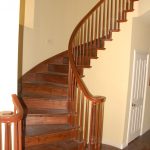Wooden spiral staircase