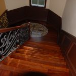 Shiny wooden staircase