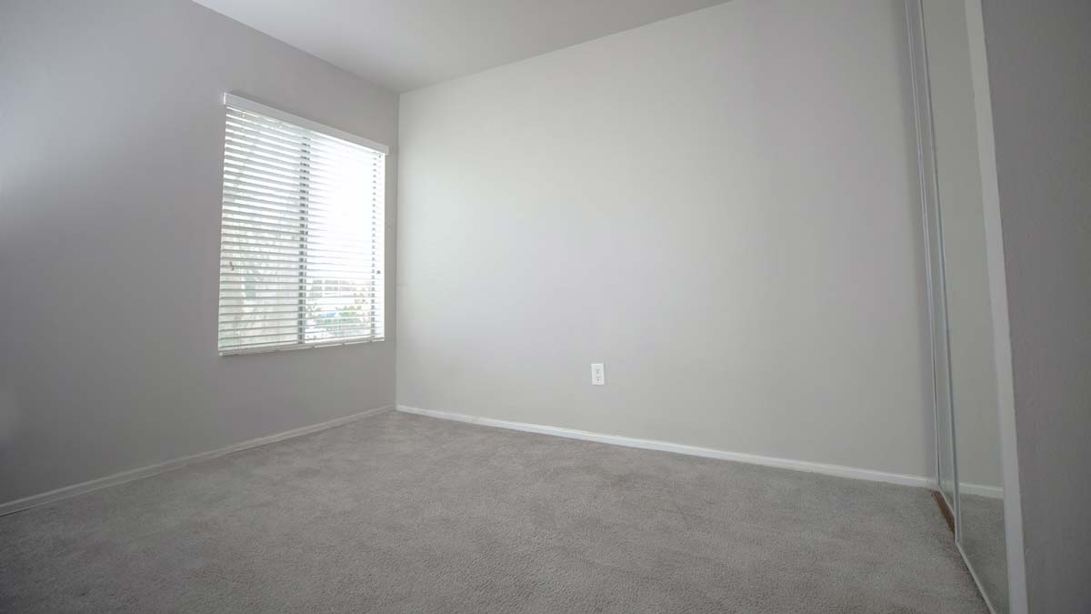 Empty room with grey carpet